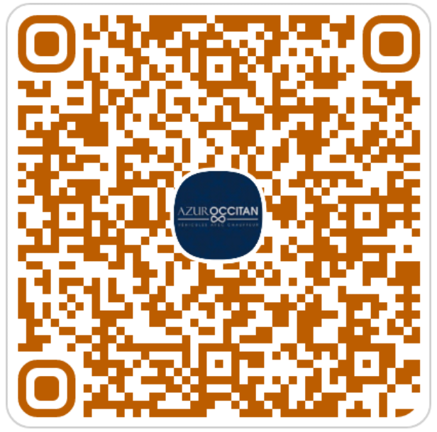 Azur Occitan CHAUFFEUR VTC CLERMONT L HERAULT Contacts QR Code